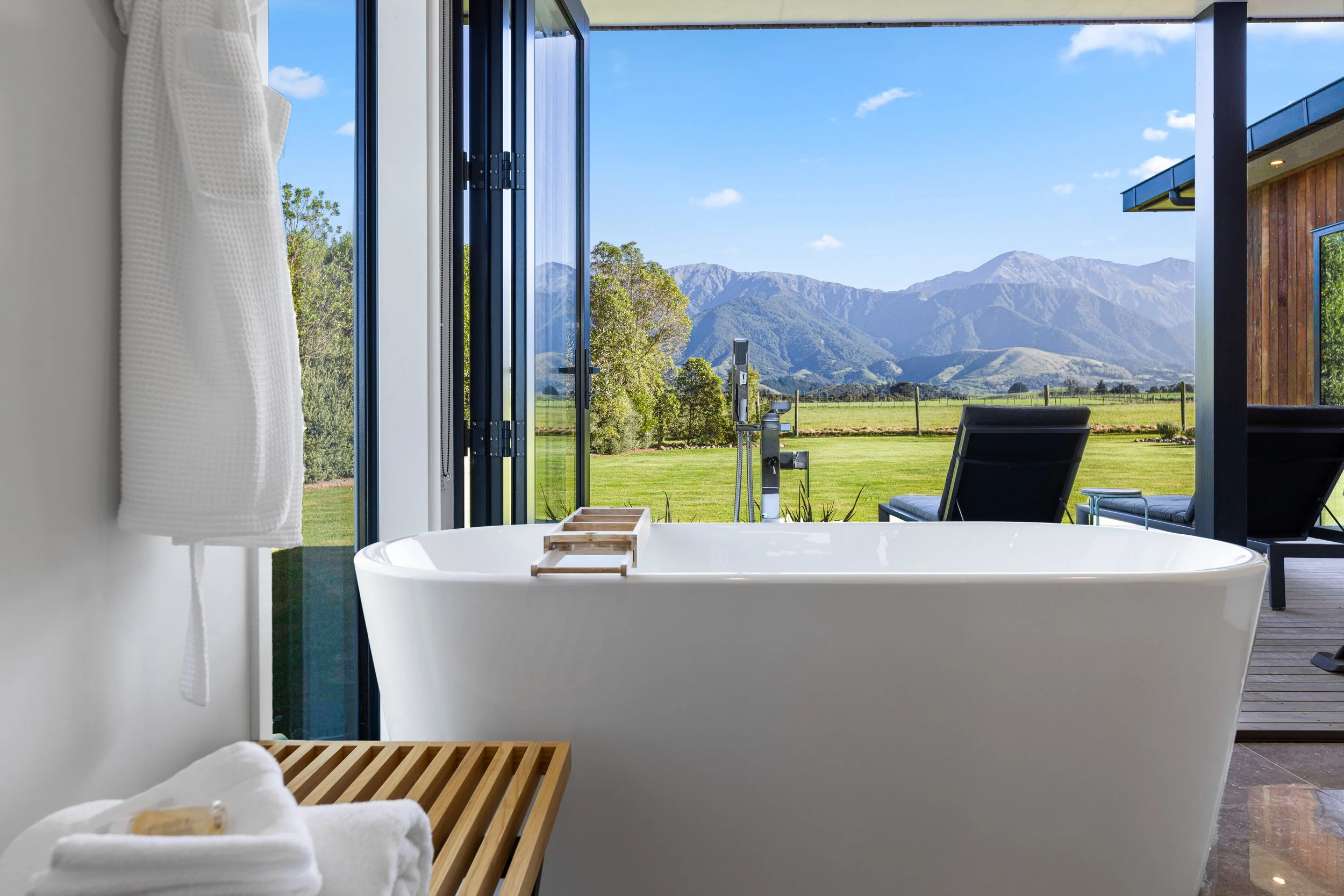 Interior of Glenburn Coastal Retreat photographed by Parallax Films